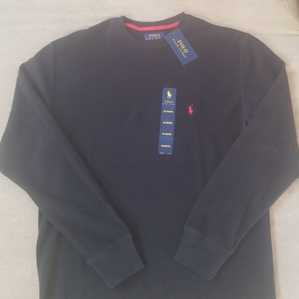 Polo by Ralph Lauren black thermal sweater XL